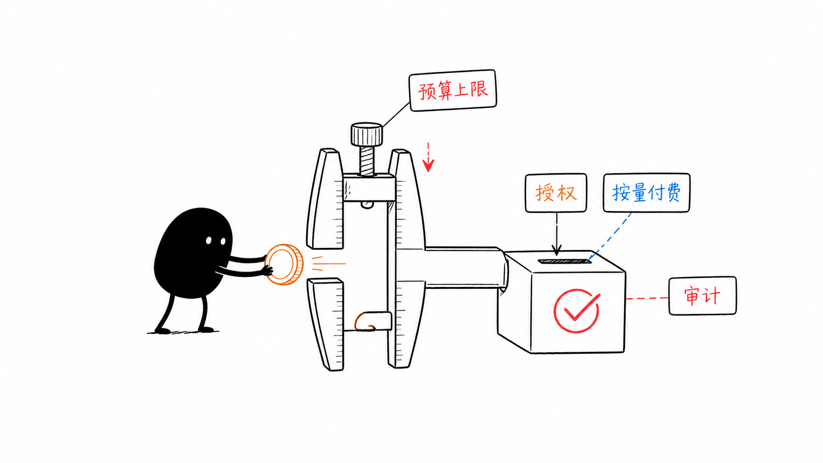 小黑让智能体支付通过预算卡尺和授权检查后进入交易盒